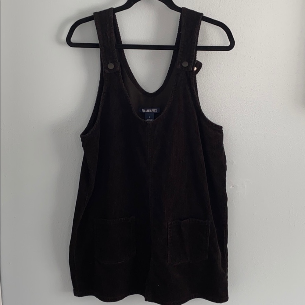 Black Corduroy overall dress